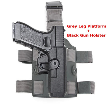 Tactical Drop Leg Thigh Gun Holster For GL 17 Airsoft Pistol Holster Platform Hunting Accessories With Gear