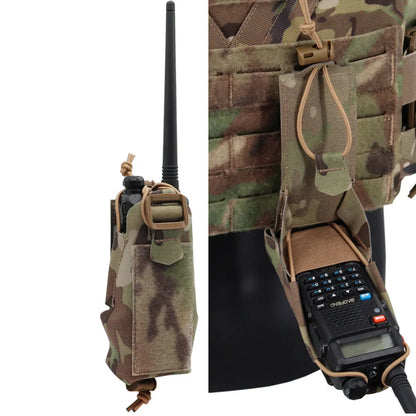 Tactical Gridlok Radio Pouch BAOFENG/POFUNG UV5R UV82 Walkie Talkie Bag Molle Intercom Pouch For Hunting Airsoft
