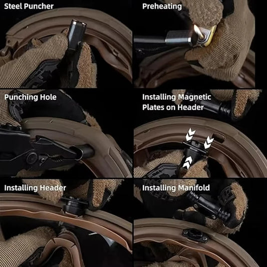 Tactical Goggles Defogger Defogging Fan Anti-fog Kit for Airsoft Shooting Motocross Adjustable Head Strap Protection Glasses