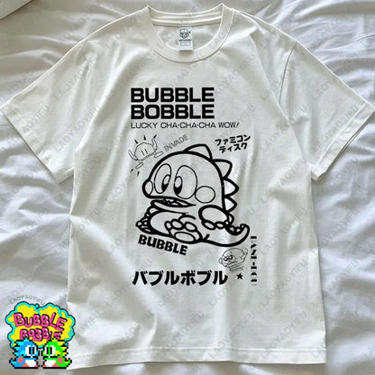 Bubble Bobble Game Graphic T Shirts Gaming Meme Gamer Funny Retro Cult Movie Music Tops Cool Gift Men Woman Cotton Tees T-Shirt