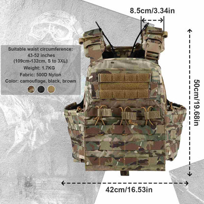 Votagoo Combat Tactical Vest CPC Military Plate Carrier Vest-3