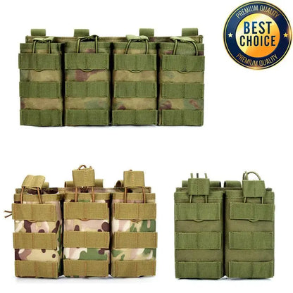 1000D Tactical Magazine Pouch Double/Triple/Quadruple Mag Pouch Airsoft Ak 7.62/5.56mm M4 Ar Rifle Hunting Accessories
