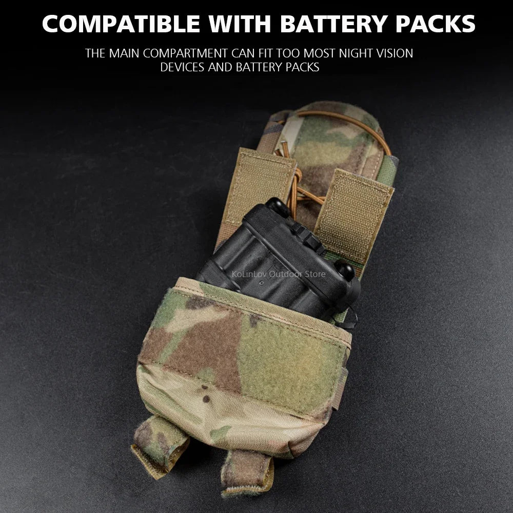 Tactical Helmet Battery Pouch MK2 Battery Pack M-LOK Helmet Counterweight Pack Military Airsoft Hunting FAST Helmet Accessories
