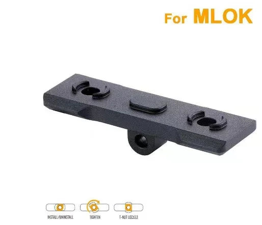 LesGo Tactical MLOK Keymod Bipod Mount Handguard Adapter Low Profile AR15 Rifle Accessory Bipods Picatinny Rail