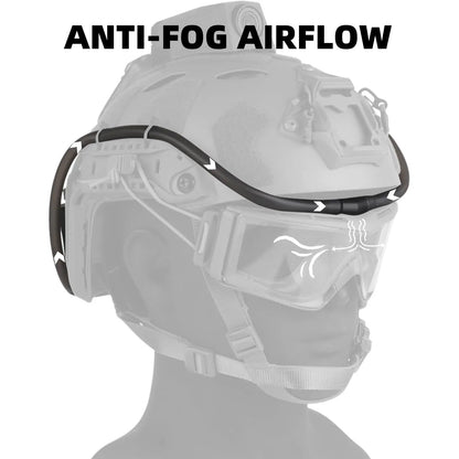 Tactical Goggles Fan Defogger Anti-Fog Kit Eyewear Air Defog for Airsoft Shooting Motocross Skiing Mountaineering Clear Vision