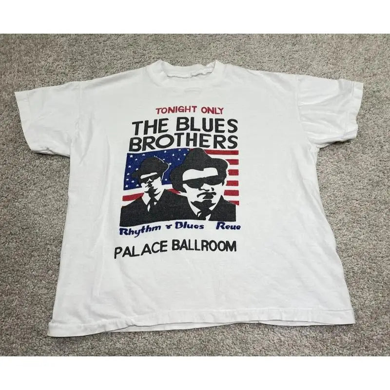 Vintage The Blues Brothers T-Shirt Men Size Small Rock Band Music Blue 90s