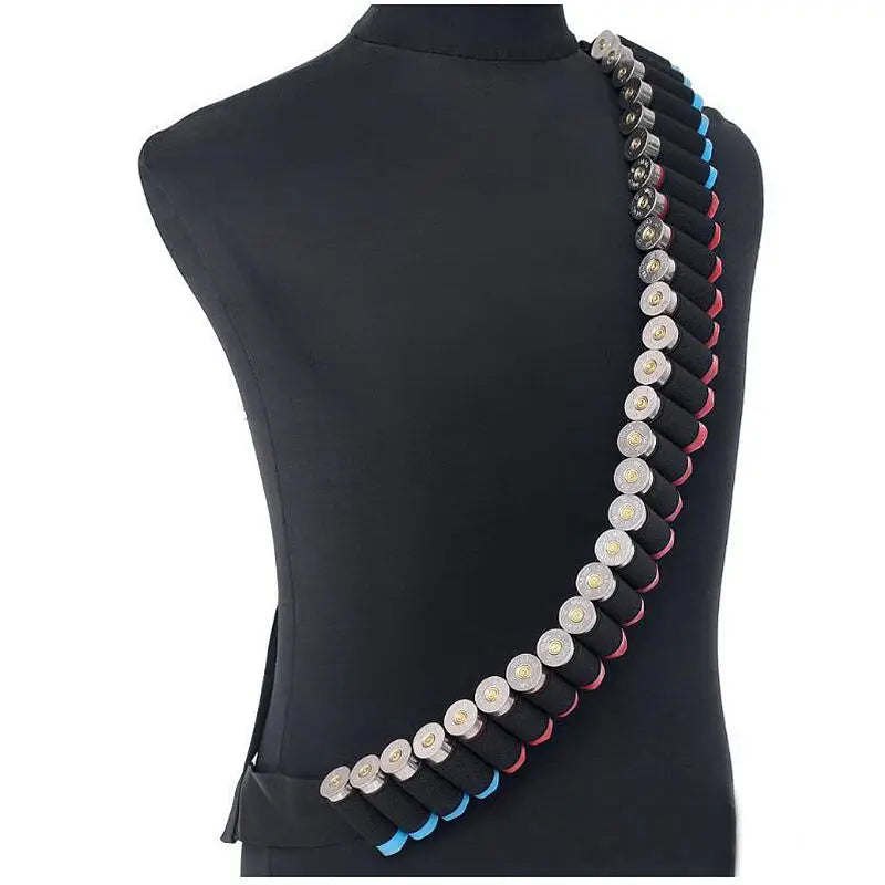 Hunting 50 30 Rounds Bandolier Belt 12 Gauge Mag Pouch Tactical Pouch Belt Holder Airsoft Accessories