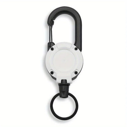 1/3Pcs Automatic Retractable Wire Rope Antitheft Easy-to-pull Buckle Rope Elastic Keychain Sporty Retractable Key Ring Anti Lost