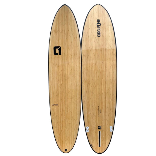 7'6" Bamboo Round Tail Mini Mal Surfboard