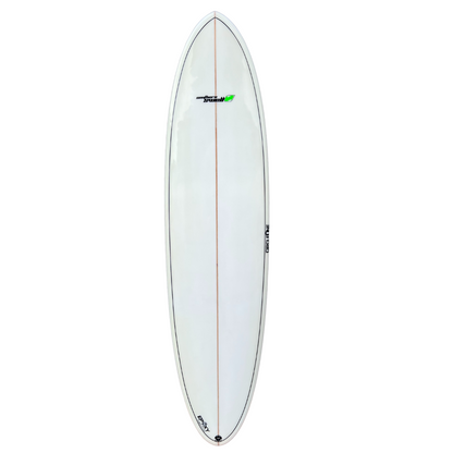 7ft 6 Southern Swells Round Tail Clear Epoxy Finish (FINS Included)