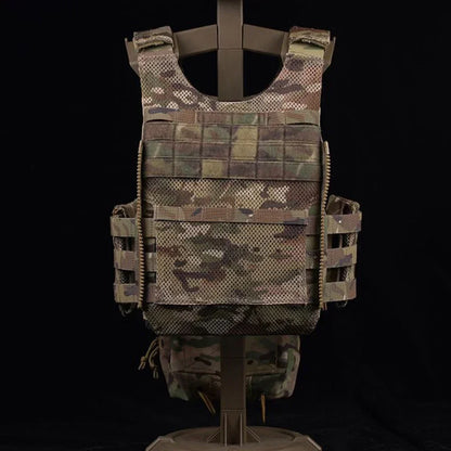 Tactical OTB LV119 Vest Quick Release Cummerbund with Triple 5.56 Mag Pouch Airsoft Hunting Vest Rear Overt Plate Bag