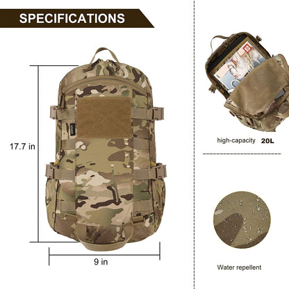 Tactical Military Outdoor Hiking Molle Rucksack Assault Pack-2