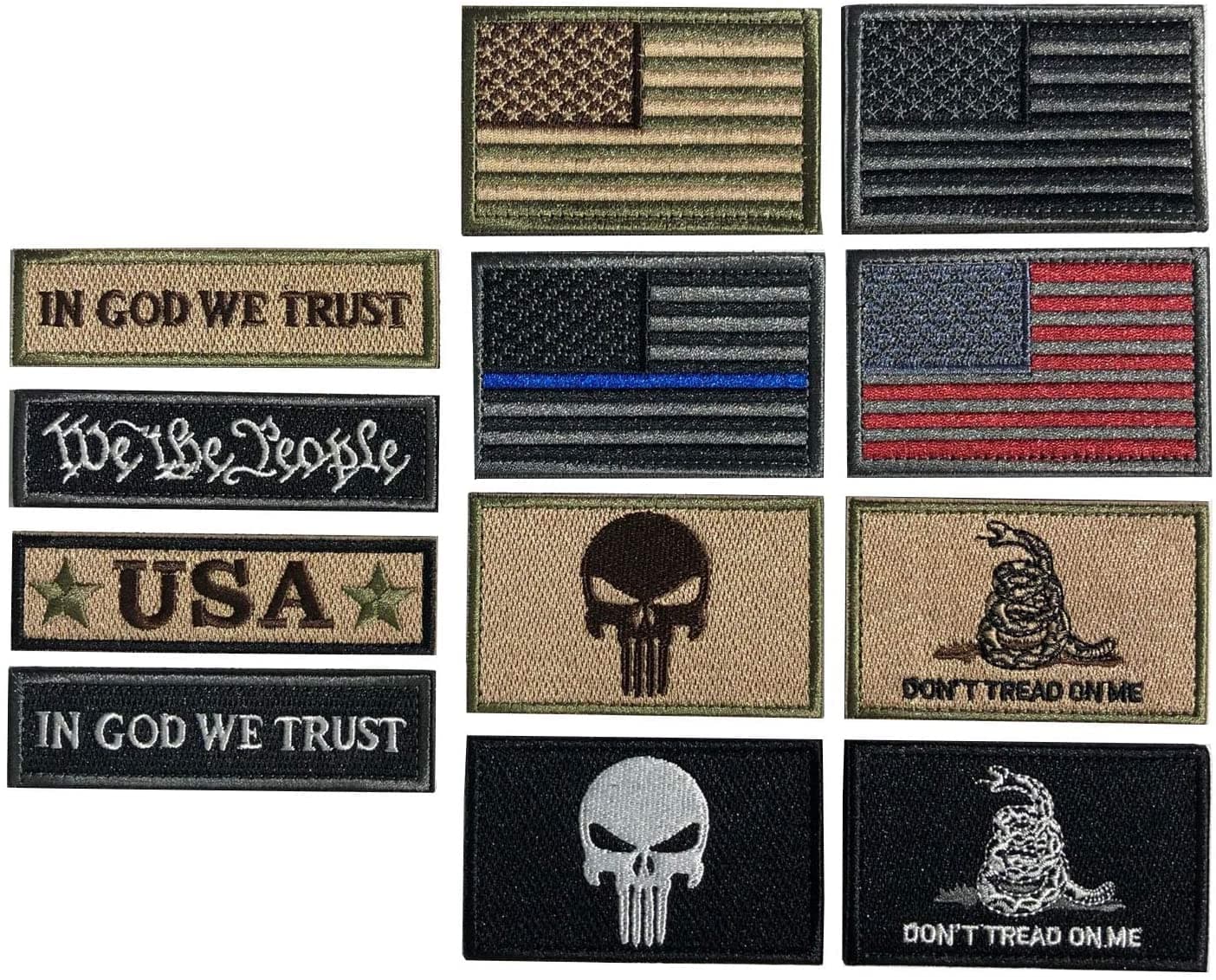 Bundle 12 American flag patch set tactics(D-USA Patch)-0