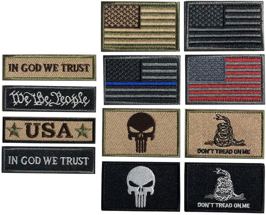 Bundle 12 American flag patch set tactics(D-USA Patch)-0