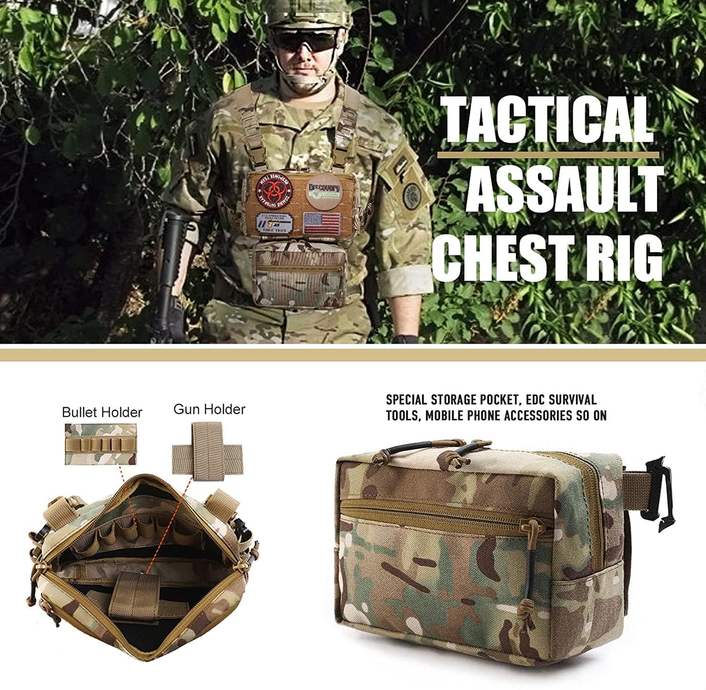Tactical Chest Rig / Sub Abdominal Pouch Set-2