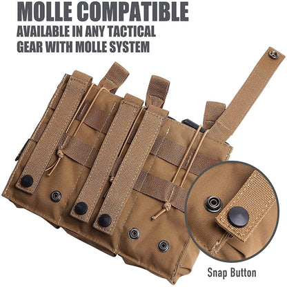 MOLLE Compatible Airsoft Gear Triple Tactical Mag Pouch-3