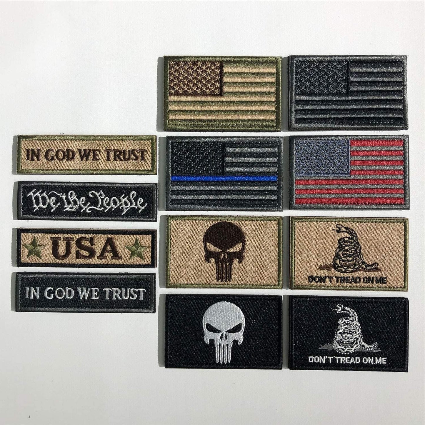Bundle 12 American flag patch set tactics(D-USA Patch)-1