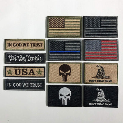 Bundle 12 American flag patch set tactics(D-USA Patch)-1