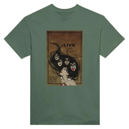 KISS Band T Shirt Vintage Concert Poster Rock Music Fan Apparel Multiple Colours Available