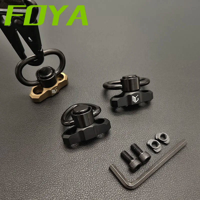 Tactical Metal MLOK QD Sling Mount M4 AR15 Mounted Base Swivel Strap Buckle Quick Release Button Airsoft Gun Hunting Accessories