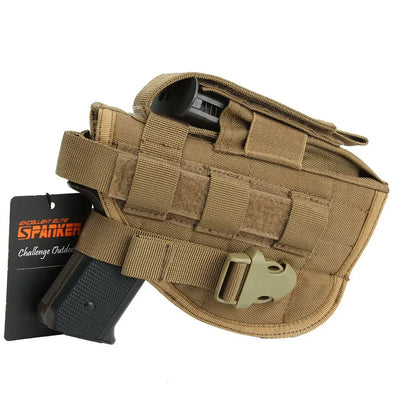Tactical Molle Pistol Holster Right Hand Gun Holster Magzine Pouch Glock 17/1911 Airsoft Hunting Accessories
