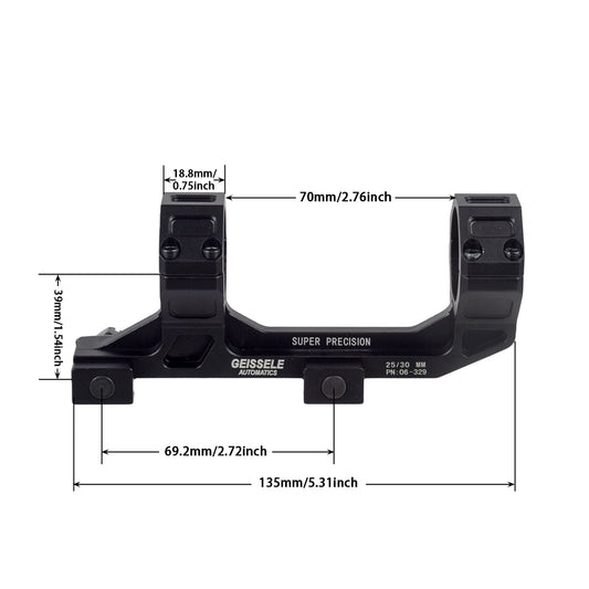 Tactical GEISSELE Automatics AR15 Scope Mount For 30mm 25.4mm Optical Sight Mount Riflescope 1.54 1.93 Mount For 20mm Rail