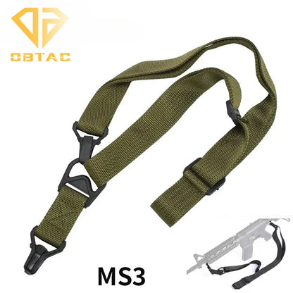 MS2 MS3 MS4 Airsoft Tactical Rifle Sling 2 Point Quick Detach Nylon Adjustable Strap Fit Outdoor Shooting Hunting Accessories