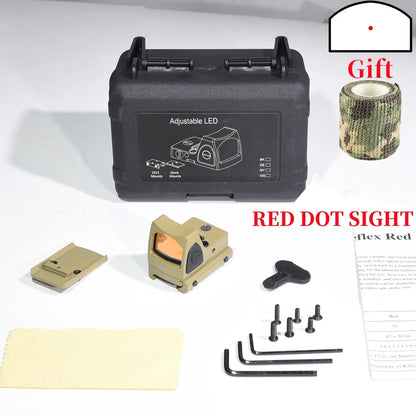Mini Red Dot Sight Tactical Optic Reflex Collimator Hunting Airsoft Compact Riflescope Equipment Accessory AR15 G19 M4