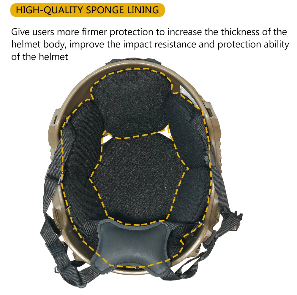 BOOIU Tactical Helmet ABS Child Helmet for Head Circumference 50-55cm Outdoor Sport CS Riding Airsoft Helmets Protect Equipment