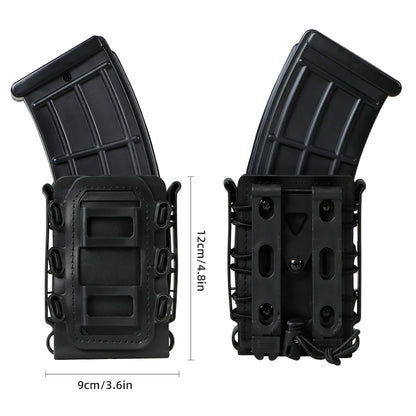Tactical 5.56 Scorpion Soft Shell Magazine Pouch, 9mm Belt Holster, MOLLE Accessories, 7.62 Rifle Case, Glock 17 Pistol Holster