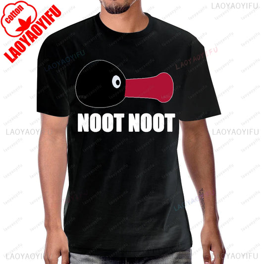 Noot Noot PINGU Internet Meme Funny Cartoon Graphic Printed T-shirt Harajuku Fashion Loose Multicolor Tshirt Summer Casual Tees