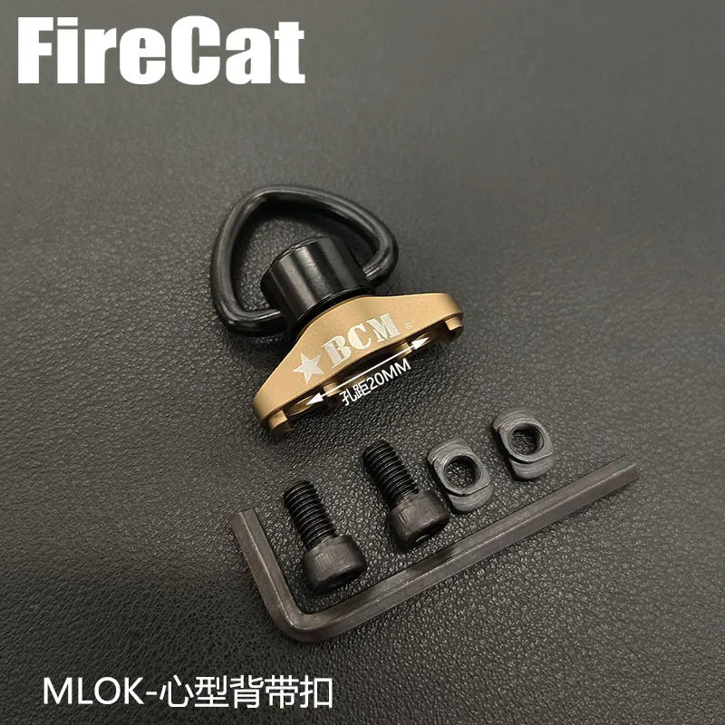 Airsoft Tactical Metal QD Sling Mount for MLOK Rail Quick Release Steel Push Button Attachment Points Hunting Gun Accessories