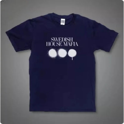 Swedish House Mafia T-shirt Men's Summer Fashion Street Trend Short Sleeve Cotton Comfortable Loose Men's and Women's Clothing