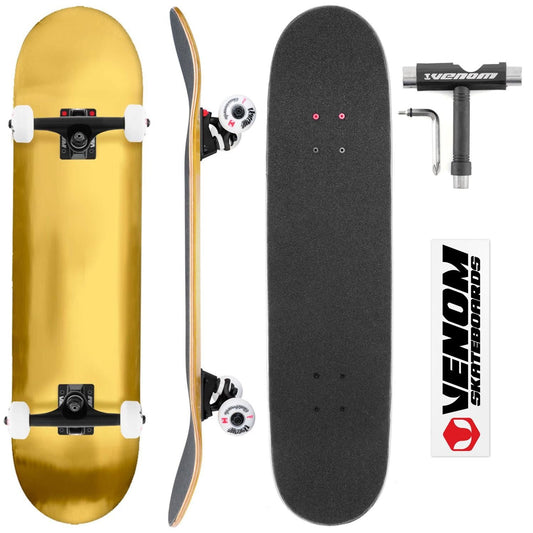 Venom Core Complete Built Skateboard - Gold/Black - 8.0"