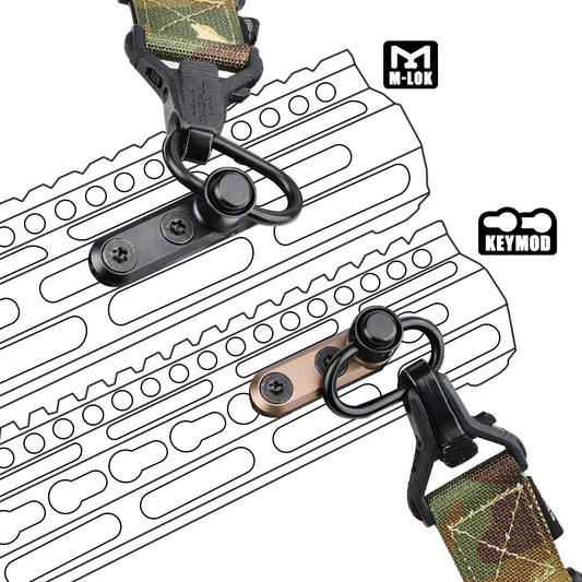 WADSN Fast Metal QD Sling Swivel Strap Buckle Vertical Sling Base Mount  Mlok Keymod Rail Tactical Airsoft Scout Accessories