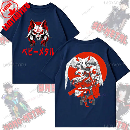 Babymetal Japanese Band T-shirt Men Hip-hop Rock Band Casual Short Sleeve Y2k T-shirt Tops Beautiful Unisex Clothing Y2K Top