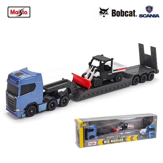 Maisto | 1:64 Scania 770 S Bobcat Bulldozer Transport Truck