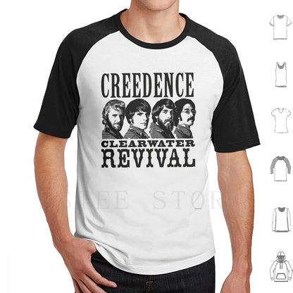 Untitled T Shirt Cotton Men DIY Print Credence Ccr Credence Clearwater Revival Vintage Studio Retro Music Deadhead Vinyl Tape
