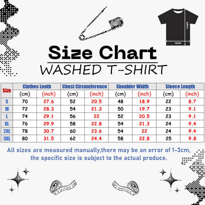 Y2K Wash and Age Vintage T-shirt Harajuku Hip Hop Hip Hop Metal Rock Music Album Cover T-shirt Cotton Short Sleeve Tee Men's Top
