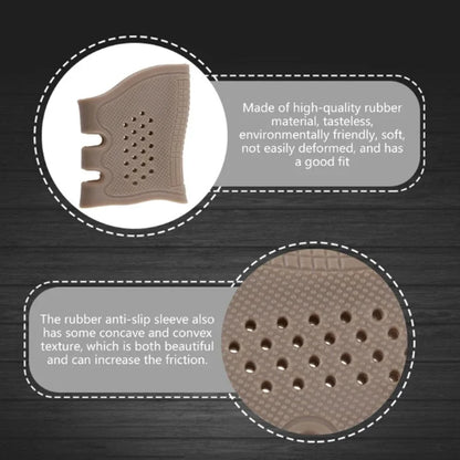 Tactical Grip Glove Holster Rubber Gun Cover Anti-Slip Handguns Accessories for Glock 17/19/20/21/22/23/25/31/32/34/35/37/38