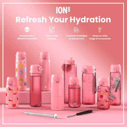 Leak Proof Kids' Water Bottle, Recyclon, Ladybugs, 350ml (12oz)