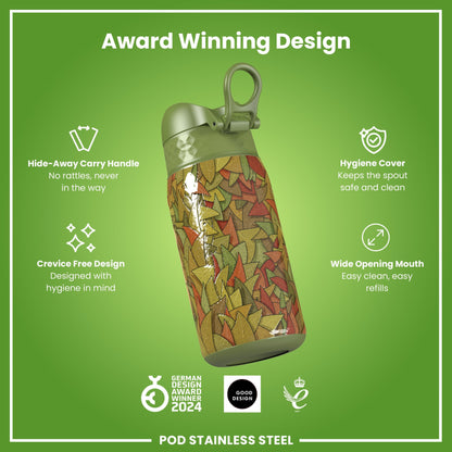 Leak Proof Water Bottle, Stainless Steel, Elephant, 400ml (13oz)