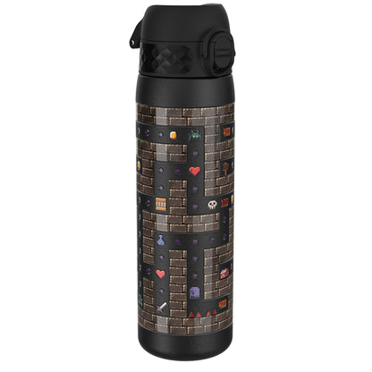 Leak Proof Slim Water Bottle, Stainless Steel, Gamer, 600ml (20oz)