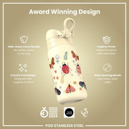 Leak Proof Kids Water Bottle, Stainless Steel, Bugs Life, 400ml (13oz)