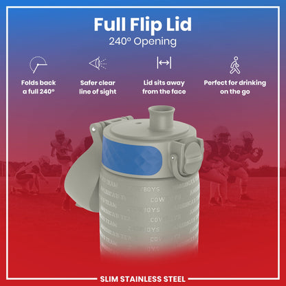 Leak Proof NFL Water Bottle, Stainless Steel, Dallas Cowboys, 600ml (20oz)