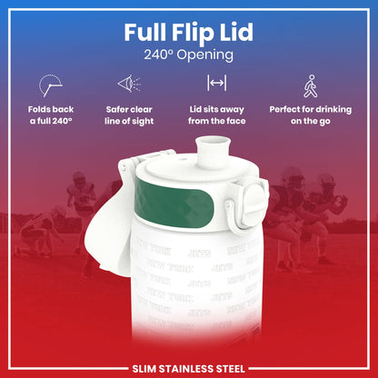 Leak Proof NFL Water Bottle, Stainless Steel, New York Jets, 600ml (20oz)