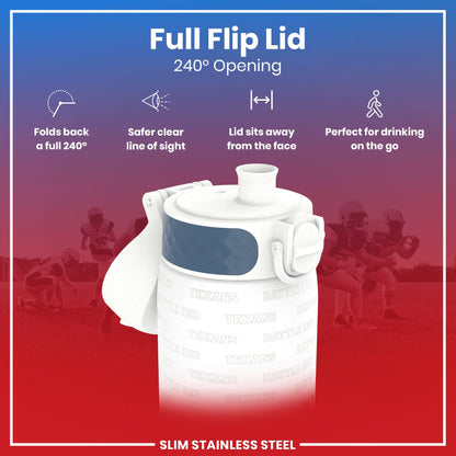 Leak Proof NFL Water Bottle, Stainless Steel, Houston Texans, 600ml (20oz)