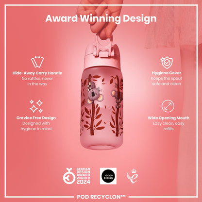 Leak Proof Kids Water Bottle, Recyclon, Koalas, 350ml (12oz)