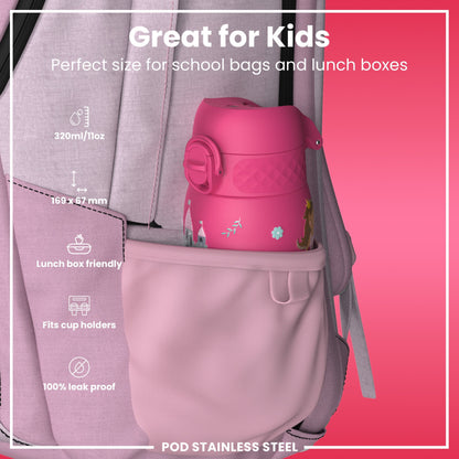 Leak Proof Thermal Steel Water Bottle, Insulated, Princess, 320ml (11oz)