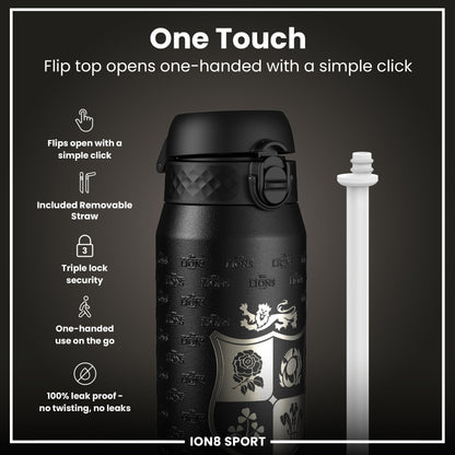 Lions X ION8 Insulated Steel Water Bottle, British & Irish Lions, Nothing Like The Lions, 750ml (24oz)
